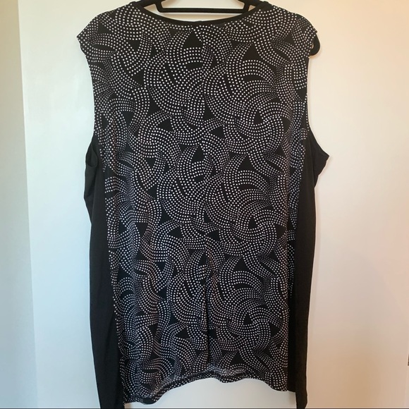 Womens Plus Size Susan Lawrence Black & White Tank Top 2x - Picture 5 of 12